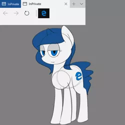 Size: 1024x1024 | Tagged: artist:expression2, browser ponies, derpibooru import, microsoft, microsoft edge, oc, oc:edge, reference sheet, safe, solo, unofficial characters only