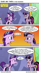 Size: 1024x1910 | Tagged: safe, artist:pony-berserker, derpibooru import, starlight glimmer, twilight sparkle, twilight sparkle (alicorn), alicorn, pony, celestial advice, comic, dialogue, duo, entitlement, female, mare, smiling, speech bubble