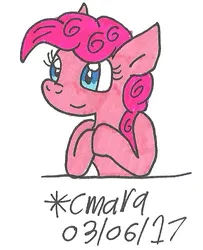 Size: 452x557 | Tagged: safe, artist:cmara, derpibooru import, pinkie pie, solo, traditional art