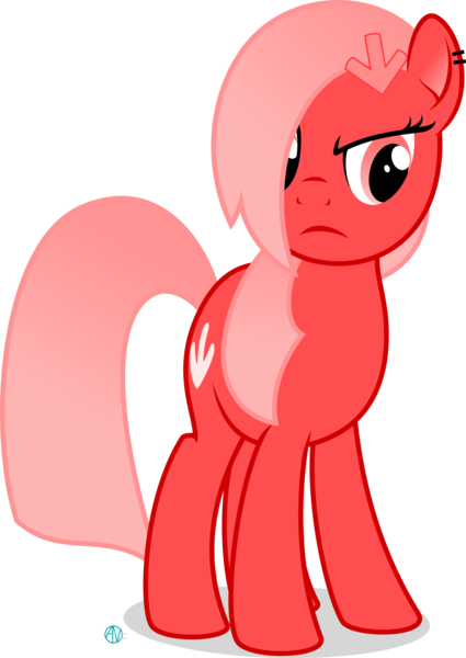 Size: 2000x2824 | Tagged: safe, artist:arifproject, derpibooru import, oc, oc:downvote, ponified, unofficial characters only, pony, derpibooru, derpibooru ponified, ear piercing, hair over one eye, meta, piercing, simple background, solo, transparent background, unamused, vector