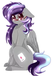 Size: 1588x2316 | Tagged: safe, artist:little-sketches, derpibooru import, oc, unofficial characters only, pegasus, pony, colored pupils, cute, female, glasses, looking at you, mare, ocbetes, simple background, sitting, smiling, solo, transparent background