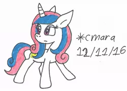 Size: 887x634 | Tagged: safe, artist:cmara, derpibooru import, oc, oc:duchess, unofficial characters only, pony, offspring, parent:fancypants, parent:fleur-de-lis, parents:fancyfleur, solo, traditional art