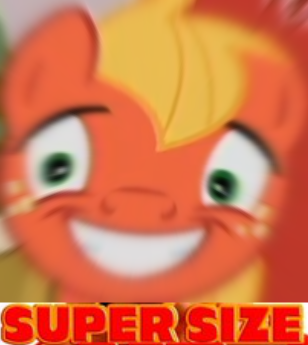 Size: 308x345 | Tagged: suggestive, derpibooru import, big macintosh, earth pony, pony, caption, expand dong, exploitable meme, faic, image macro, male, meme, rapeface, reaction image, solo, stallion, stealth pun, super size me