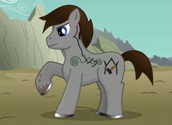 Size: 793x576 | Tagged: safe, artist:malte279, derpibooru import, oc, oc:graystan, unofficial characters only, earth pony, pony, tattoo, vector