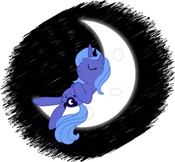 Size: 6198x5761 | Tagged: safe, artist:sugar-loop, derpibooru import, princess luna, absurd resolution, crescent moon, eyes closed, moon, newbie artist training grounds, relaxing, s1 luna, solo, tangible heavenly object