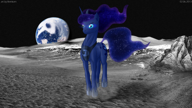 Size: 3840x2160 | Tagged: artist:reinkorn, derpibooru import, moon, princess luna, safe, scenery, solo, wingless