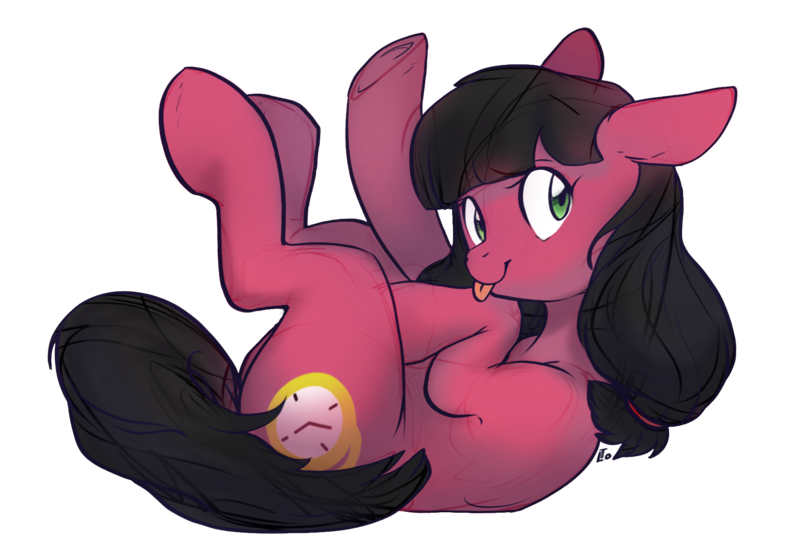 Size: 1778x1224 | Tagged: safe, artist:locksto, derpibooru import, oc, oc:macdolia, unofficial characters only, earth pony, pony, pigtails, solo, tongue out