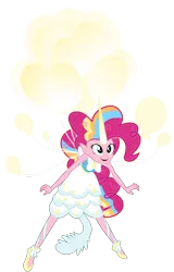 Size: 5615x8787 | Tagged: safe, artist:orin331, derpibooru import, pinkie pie, equestria girls, friendship games, absurd resolution, clothes, daydream shimmer, daydream-ified, dress, elf ears, flash puppet, open mouth, sleeveless, solo, vector