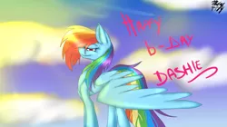 Size: 2560x1436 | Tagged: safe, artist:michyfactory, derpibooru import, rainbow dash, solo