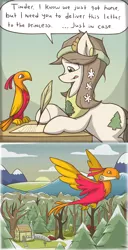 Size: 1100x2141 | Tagged: artist:campus-cats, ask pine pony, comic, derpibooru import, oc, oc:pine, phoenix, safe, unofficial characters only