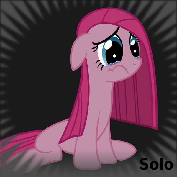 Size: 1024x1024 | Tagged: artist:azure-vortex, crying, derpibooru, derpibooru import, edit, floppy ears, lonely, meta, pinkamena diane pie, pinkie pie, sad, safe, solo, spoilered image joke, svg, .svg available, vector