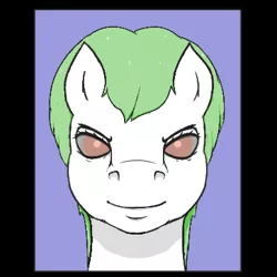 Size: 391x391 | Tagged: alien, ambiguous gender, artist:stoopedhooy, bust, derpibooru import, digital art, face, fanart, floran, frown, green mane, looking at you, lowres, morph, oc, plant, ponified, portrait, safe, short hair, short mane, simple background, smiling, starbound, unofficial characters only, white coat