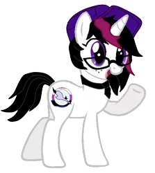 Size: 513x576 | Tagged: safe, artist:ayanokorohama, derpibooru import, oc, unofficial characters only, pony, unicorn, bags under eyes, base used, freckles, glasses, hat, necktie, solo