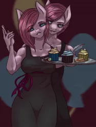 Size: 768x1024 | Tagged: anthro, artist:h0neymo0n, blood, bubble berry, bubblepie, cupcake, derpibooru import, eyeball, fanfic:cupcakes, feather, female, food, male, pinkamena diane pie, pinkie pie, rule 63, selfcest, self ponidox, semi-grimdark, shipping, straight