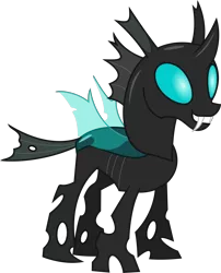 Size: 1164x1442 | Tagged: artist:bluetech, changeling, derpibooru import, happy, inkscape, male, safe, simple background, smiling, solo, the times they are a changeling, thorax, transparent background, vector