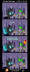 Size: 1024x2415 | Tagged: and then spike was gay, artist:lennonblack, blushing, changeling, comic, derpibooru import, dragon, gay, male, patreon, patreon logo, safe, shipping, smiling, spike, the times they are a changeling, thorax, thoraxspike