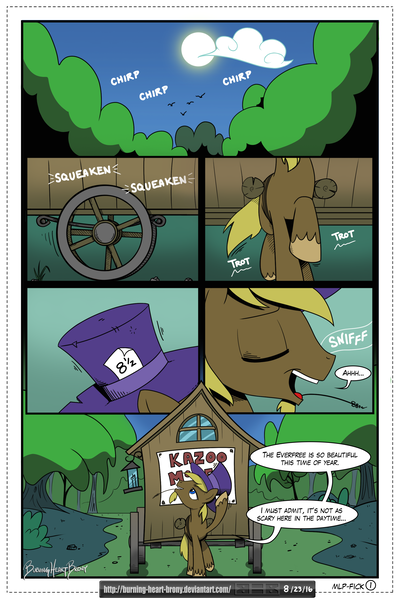 Size: 2100x3150 | Tagged: artist:burning-heart-brony, beard, comic, comic:friendship is canon kinda, derpibooru import, facial hair, fick, hat, mad hatter hat, oc, oc:kazoo mcgee, safe, unofficial characters only