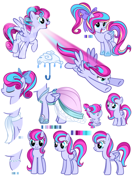 Size: 6000x8000 | Tagged: safe, artist:elskafox, derpibooru import, oc, oc:crystal rain, unofficial characters only, crystal pony, pony, absurd resolution, clothes, dress, female, filly, gala dress, reference sheet