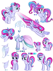 Size: 6000x8000 | Tagged: safe, artist:elskafox, derpibooru import, oc, oc:crystal rain, unofficial characters only, crystal pony, pony, absurd resolution, clothes, dress, female, filly, gala dress, reference sheet