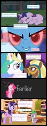 Size: 1500x4000 | Tagged: safe, artist:lightningtumble, derpibooru import, haakim, pinkie pie, princess celestia, spike, trixie, twilight sparkle, pony, saddle arabian, unicorn, magic duel, banished, comic, faris, female, mare, pinkie clock, trollestia, vector, vector comic