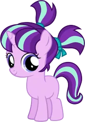 Size: 3000x4276 | Tagged: safe, artist:nsmah, derpibooru import, starlight glimmer, pony, unicorn, absurd resolution, cute, female, filly, filly starlight glimmer, flash puppet, glimmerbetes, looking at you, pigtails, smiling, solo, vector
