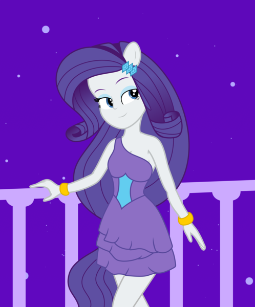 Size: 7000x8427 | Tagged: safe, artist:luckreza8, derpibooru import, rarity, equestria girls, absurd resolution, clothes, dress, night sky, ponied up, solo, stars