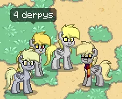 Size: 279x226 | Tagged: safe, derpibooru import, screencap, derpy hooves, pegasus, pony, pony town, best pony, clones, clothes, derpies, female, mare, multeity, scarf, unstoppable force of derp