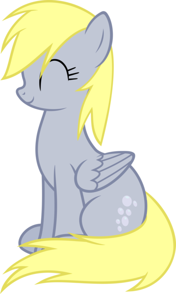 Size: 3586x6000 | Tagged: safe, artist:slb94, derpibooru import, derpy hooves, pegasus, pony, cute, derpabetes, eyes closed, female, mare, simple background, sitting, solo, transparent background, vector