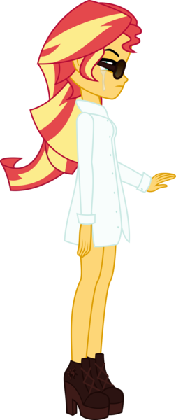 Size: 2284x5444 | Tagged: safe, artist:osipush, derpibooru import, sunset shimmer, equestria girls, absurd resolution, clothes, crying, flash puppet, high heel boots, inkscape, music video, solo, sunglasses