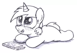 Size: 2232x1534 | Tagged: artist:an-tonio, cute, derpibooru import, female, filly, freckles, monochrome, oc, oc:silver draw, safe, solo, traditional art, unofficial characters only, younger