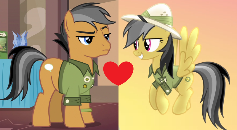 Size: 1598x882 | Tagged: daring do, daringpants, derpibooru import, edit, edited screencap, female, male, quibble pants, safe, screencap, shipping, shipping domino, straight