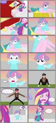 Size: 1240x2689 | Tagged: suggestive, artist:toonalexsora007, derpibooru import, princess cadance, princess flurry heart, equestria girls, friendship games, aaaaaaahhhhh, alex, barefoot, bed, blue underwear, clothes, coat, comic, cutie mark, dean cadance, dialogue, dragon ball, equestria girls-ified, feet, frilly underwear, image, implied pubic hair, panties, panties pulled down, panty pull, parody, phone, pillow, png, reference, reference to another series, ribbon, scared, screaming, sleeping, smartphone, underwear