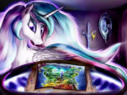 Size: 1024x768 | Tagged: safe, artist:gremlinkun, derpibooru import, princess celestia, map of equestria, solo