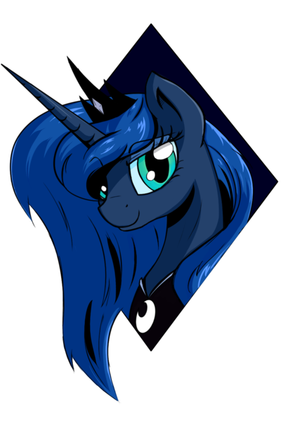 Size: 2000x3000 | Tagged: safe, artist:vinaramic, derpibooru import, princess luna, alicorn, pony, bust, female, mare, portrait, simple background, solo, transparent background