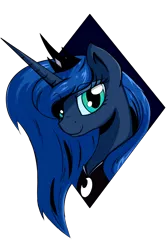 Size: 2000x3000 | Tagged: safe, artist:vinaramic, derpibooru import, princess luna, alicorn, pony, bust, female, mare, portrait, simple background, solo, transparent background