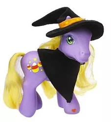 Size: 290x320 | Tagged: abra-ca-dabra, cape, clothes, derpibooru import, g3, halloween, hat, irl, photo, safe, solo, stock image, toy, witch hat