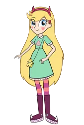 Size: 2698x4001 | Tagged: safe, artist:invisibleink, derpibooru import, equestria girls, canterlot high, crossover, equestria girls-ified, simple background, star butterfly, star vs the forces of evil, style emulation, transparent background, vector