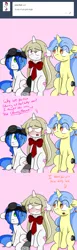 Size: 2000x6480 | Tagged: artist:fullmetalpikmin, ask, blushing, congenital amputee, derpibooru import, embarrassed, goggles, oc, oc:cherry blossom, oc:mal, oc:viewing pleasure, safe, tumblr, tumblr:ask viewing pleasure, unofficial characters only, vulgar