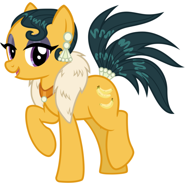 Size: 3000x3000 | Tagged: safe, artist:cheezedoodle96, derpibooru import, cleopatra jazz, pony, dungeons and discords, .svg available, ear piercing, earring, eyeshadow, feather boa, female, fur scarf, jewelry, lidded eyes, looking at you, makeup, mare, necklace, piercing, raised hoof, simple background, smiling, solo, svg, tail wrap, transparent background, vector