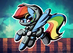 Size: 2200x1600 | Tagged: artist:therandomjoyrider, clothes, derpibooru import, dungeons and discords, rainbow dash, rainbow rogue, rogue, roleplaying, safe, signature, solo