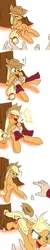 Size: 1000x5000 | Tagged: applejack, artist:wookylee, comic, derpibooru import, hand, human, safe, sleeping, tickling, tree