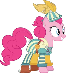 Size: 7611x8395 | Tagged: absurd resolution, artist:pink1ejack, bard, bard pie, clothes, derpibooru import, dungeons and discords, dungeons and dragons, fantasy class, happy, inkscape, ogres and oubliettes, pinkie pie, roleplaying, safe, simple background, smiling, solo, transparent background, vector