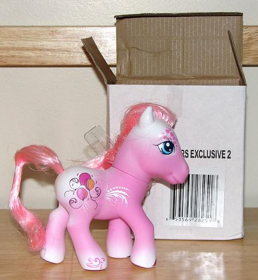 Size: 510x553 | Tagged: derpibooru import, g3, irl, my little pony fair, photo, pinkie pie, ponycon, safe, solo, toy