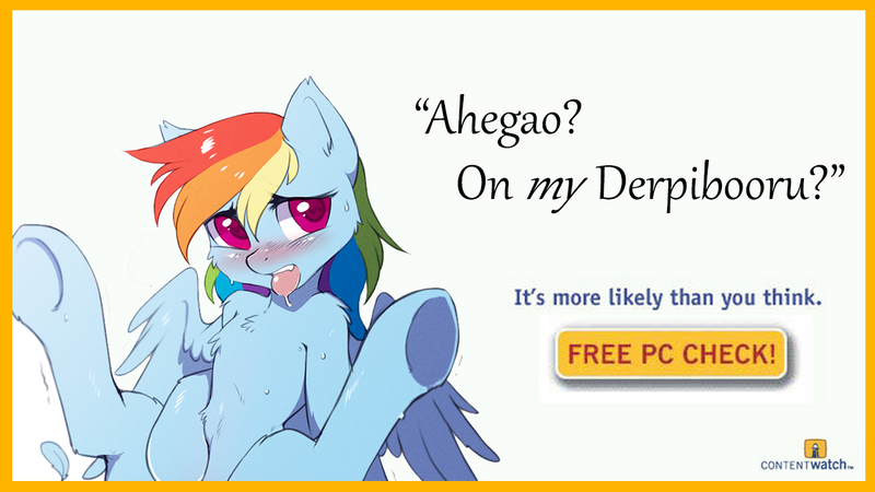 Size: 1280x720 | Tagged: suggestive, artist:hioshiru, derpibooru import, edit, rainbow dash, pegasus, pony, ahegao, blushing, chest fluff, clickbait, cropcon, explicit source, female, fluffy, looking at you, mare, meme, open mouth, solo, solo female, spread legs, spreading, sweat, tongue out, x in my y