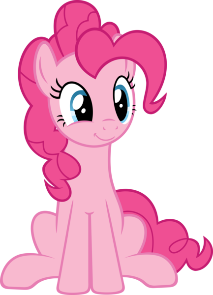 Size: 4332x6000 | Tagged: absurd resolution, artist:slb94, cute, derpibooru import, diapinkes, happy, pinkie pie, safe, simple background, sitting, smiling, solo, transparent background, vector