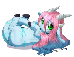 Size: 1024x791 | Tagged: artist:noodlefreak88, cute, derpibooru import, eye contact, goat, hybrid, multiple horns, oc, oc:siana, safe, unofficial characters only, watermark