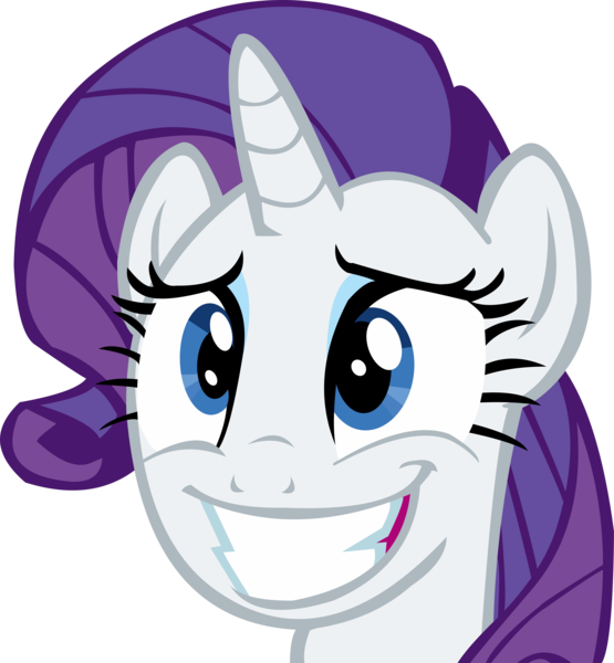 Size: 10860x11737 | Tagged: absurd resolution, artist:cyanlightning, bust, derpibooru import, grin, nervous, nervous grin, portrait, rarity, safe, simple background, smiling, solo, the gift of the maud pie, transparent background, vector