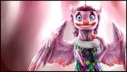 Size: 1435x809 | Tagged: semi-grimdark, artist:cuttledreams, derpibooru import, pinkie pie, alicorn, pony, pony pov series, alicornified, nightmare granfalloon, nightmare pinkie, nightmarified, pinkiecorn, race swap, solo, xk-class end-of-the-world scenario