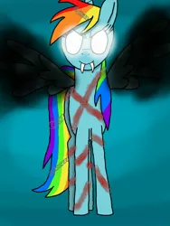 Size: 960x1280 | Tagged: artist:ekdeans, derpibooru import, grimdark, nightmare manacle, nightmare rainbow dash, nightmarified, pony pov series, rainbow dash