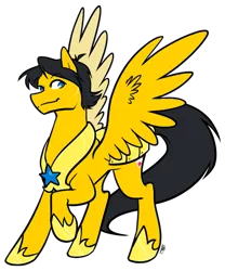 Size: 649x780 | Tagged: safe, artist:egophiliac, derpibooru import, oc, oc:steelshine, unofficial characters only, pegasus, pony, armor, royal guard, royal guard armor, scar, spread wings, wings